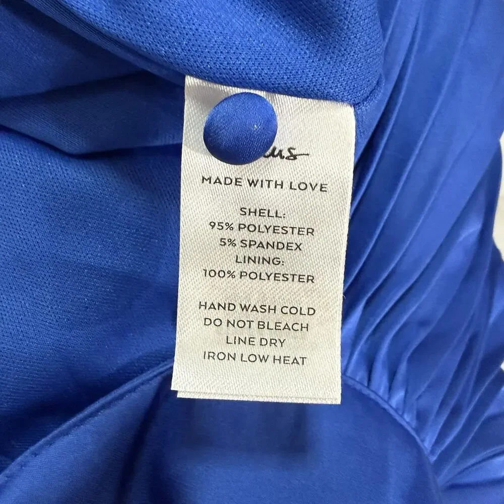 Lulus Seriously Stunning Royal Blue Satin Pleated Backless Romper Size XL NWT - Picture 9 of 11